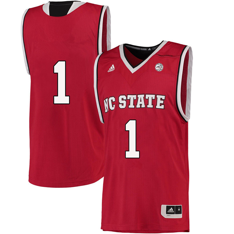 Men #1 Lennard Freeman NC State Wolfpack College Basketball Jerseys-Red